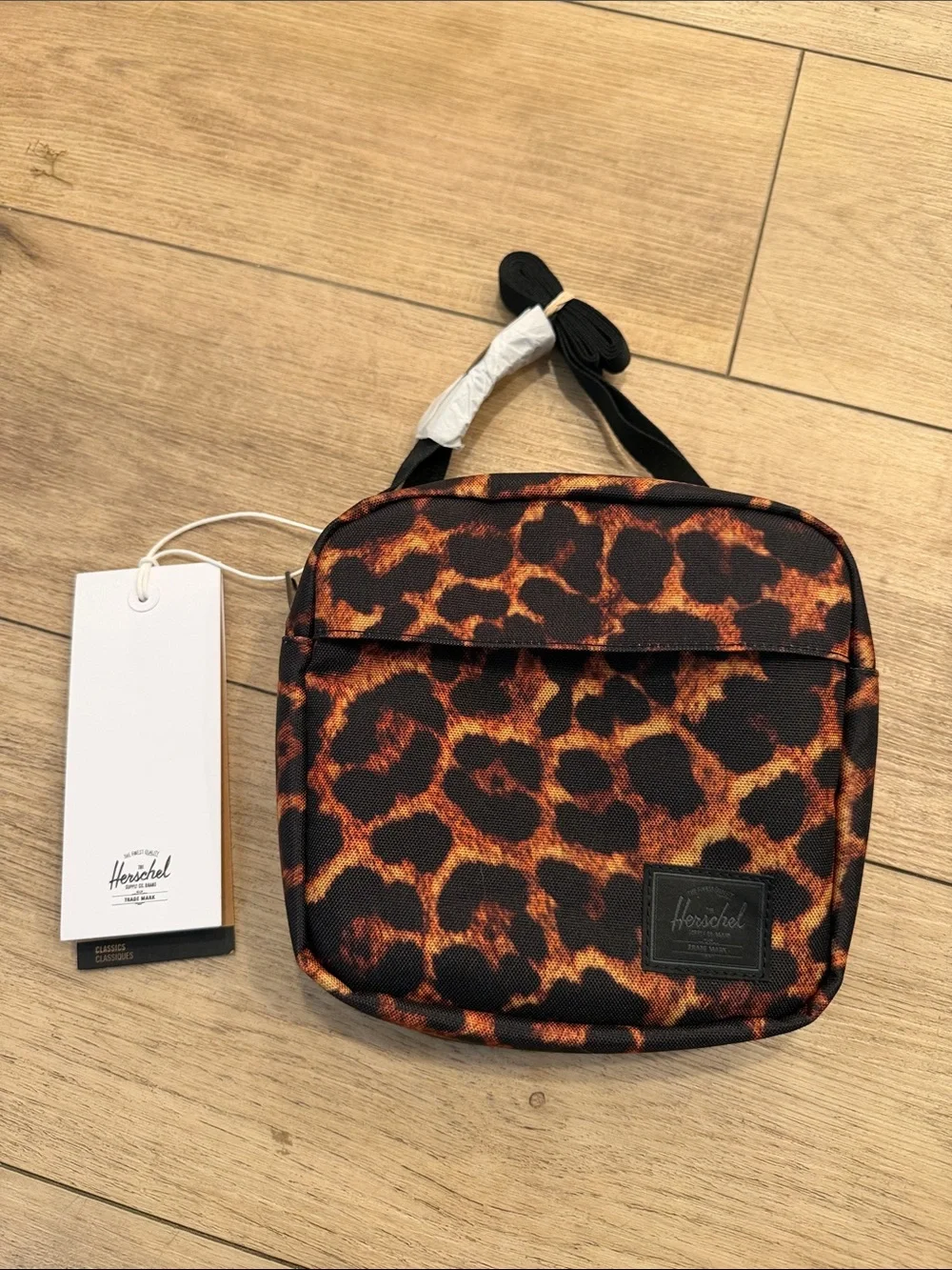 Herschel Leopard Print Crossbody Bag - Brown/Black